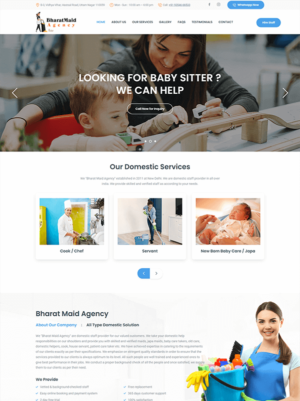 bharat maid agency website