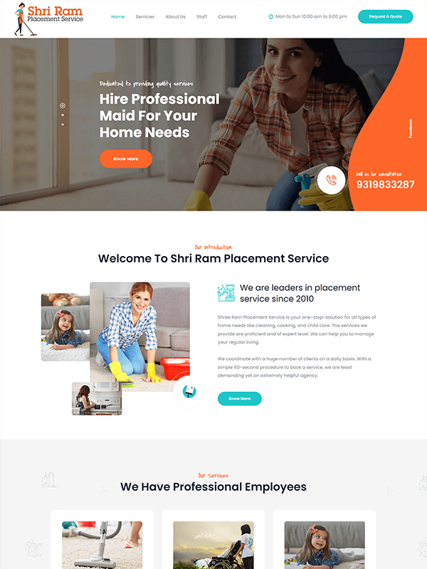 shri ram placement service website