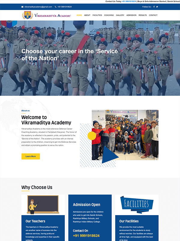 vikramaditya academy website