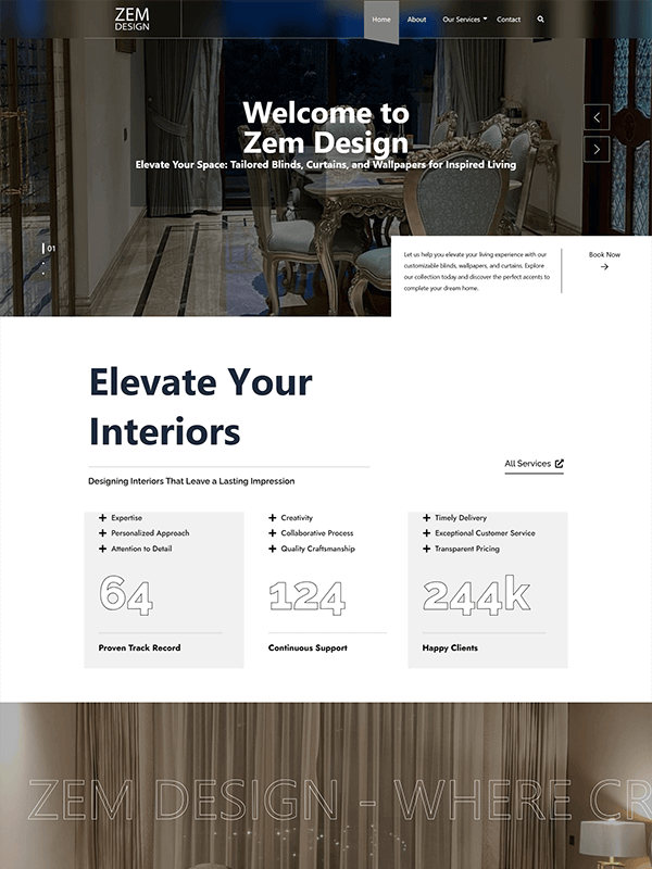 zem design website