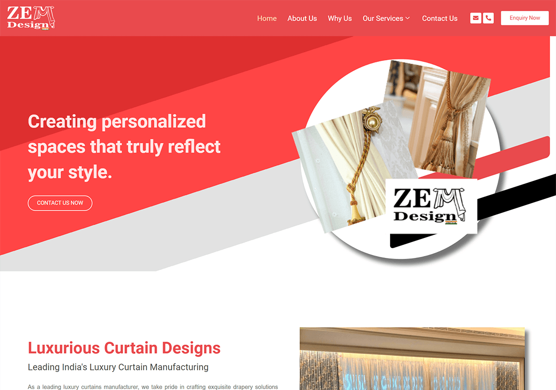 zem design india website